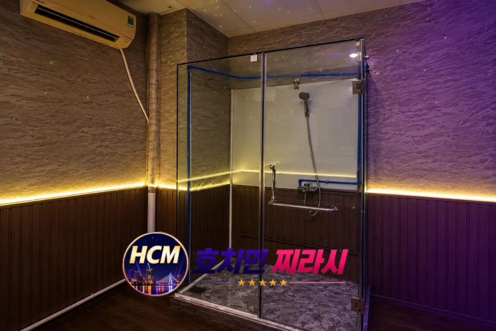 호치민 아리 스파 샤워 시설입니다.